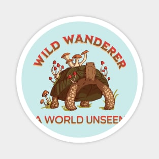 Wild Wanderer - A World Unseen - Turtle and Mushrooms Magnet